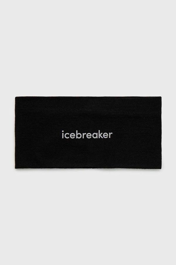 Icebreaker Naglavni trak Icebreaker Oasis črna barva