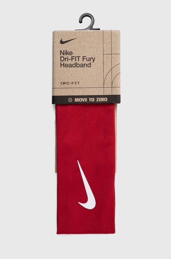 Nike Naglavni trak Nike Fury 3.0 rdeča barva