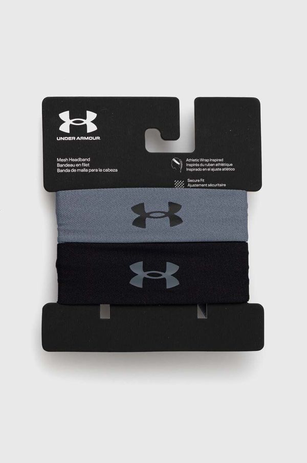 Under Armour Naglavni trakovi Under Armour Mesh 2-pack črna barva