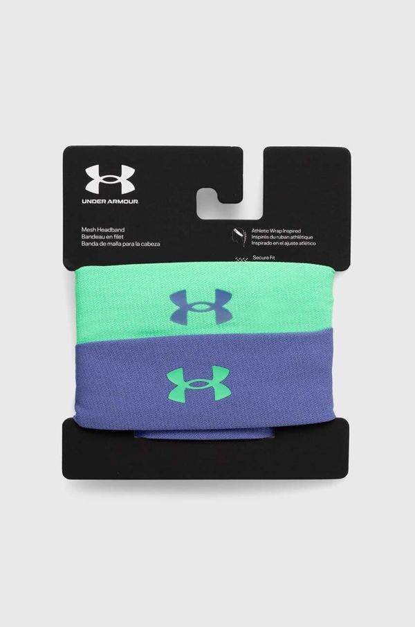 Under Armour Naglavni trakovi Under Armour Mesh 2-pack zelena barva