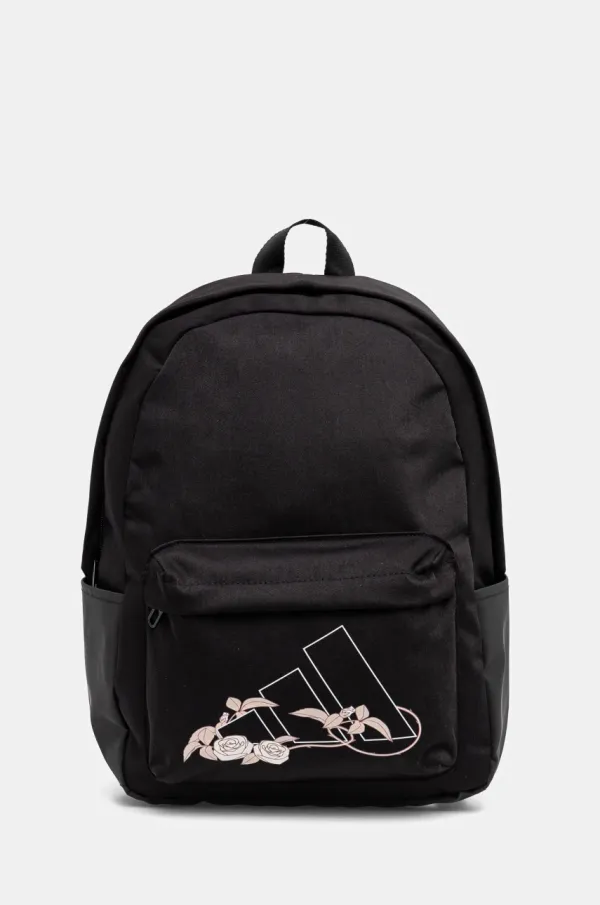 adidas Nahrbtnik adidas W FLOWER BPK ženski, črna barva, JG1022