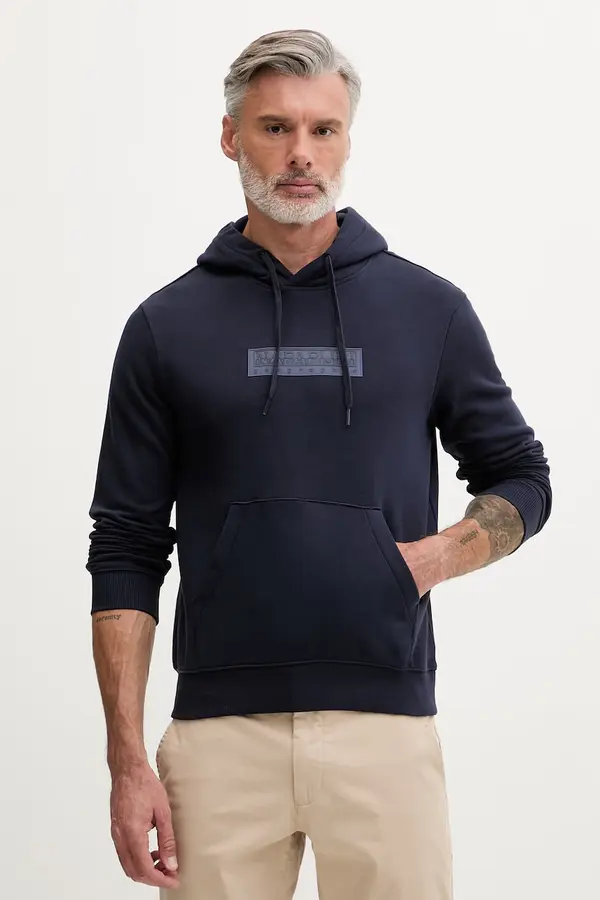 Napapijri Napapijri pulover s kapuco moški bombažen B-BOX LOGO