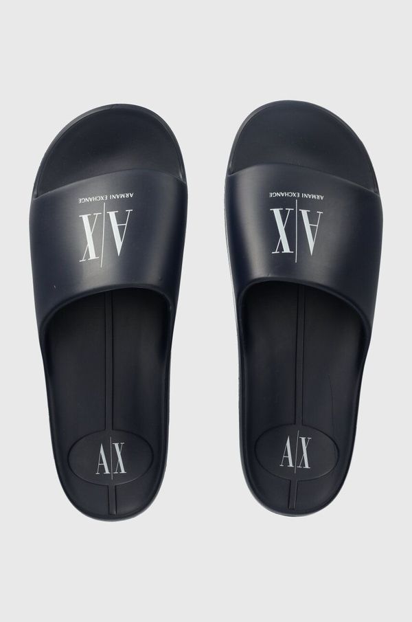 Armani Exchange Natikači Armani Exchange moški, mornarsko modra barva, XUP012 XV675 K487