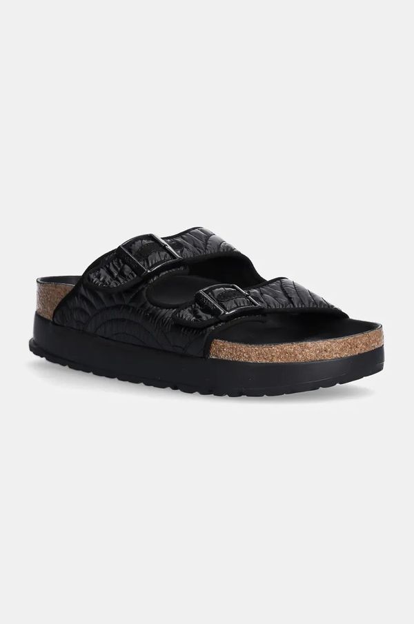 Birkenstock Natikači Birkenstock Arizona Platform Flex Birkenstock x Papillio ženski, črna barva, 1028422