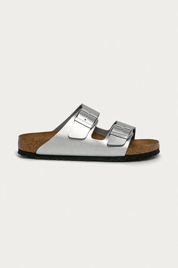 Birkenstock Natikači Birkenstock Arizona ženski, srebrna barva, 1012283