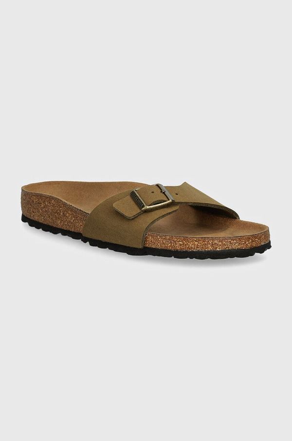 Birkenstock Natikači Birkenstock Madrid ženski, zelena barva, 1027974