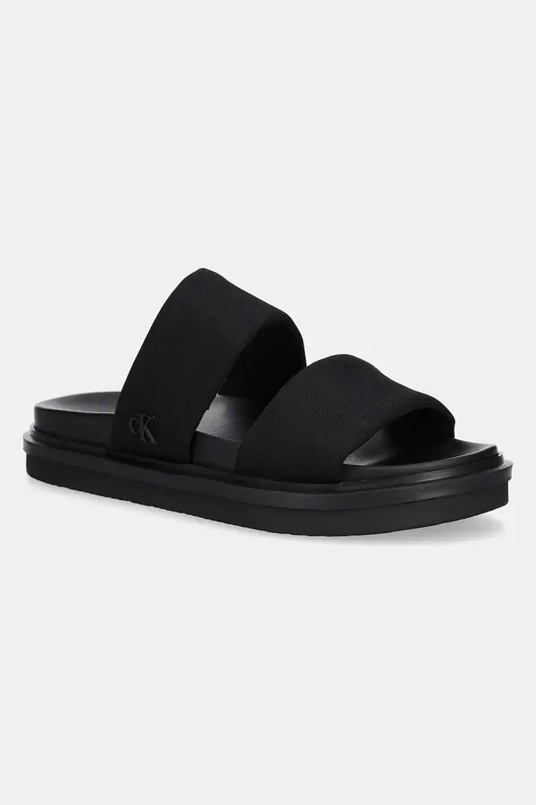 Calvin Klein Jeans Natikači Calvin Klein Jeans FLAT MOLDED DBL BAR SANDAL CV
