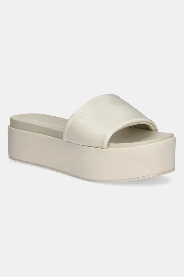 Calvin Klein Jeans Natikači Calvin Klein Jeans FLATFORM SANDAL SLIDE IN NYLON