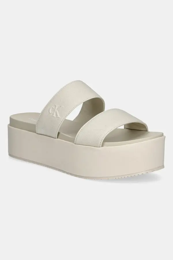 Calvin Klein Jeans Natikači Calvin Klein Jeans FLATFORM SANDAL WEBBING IN