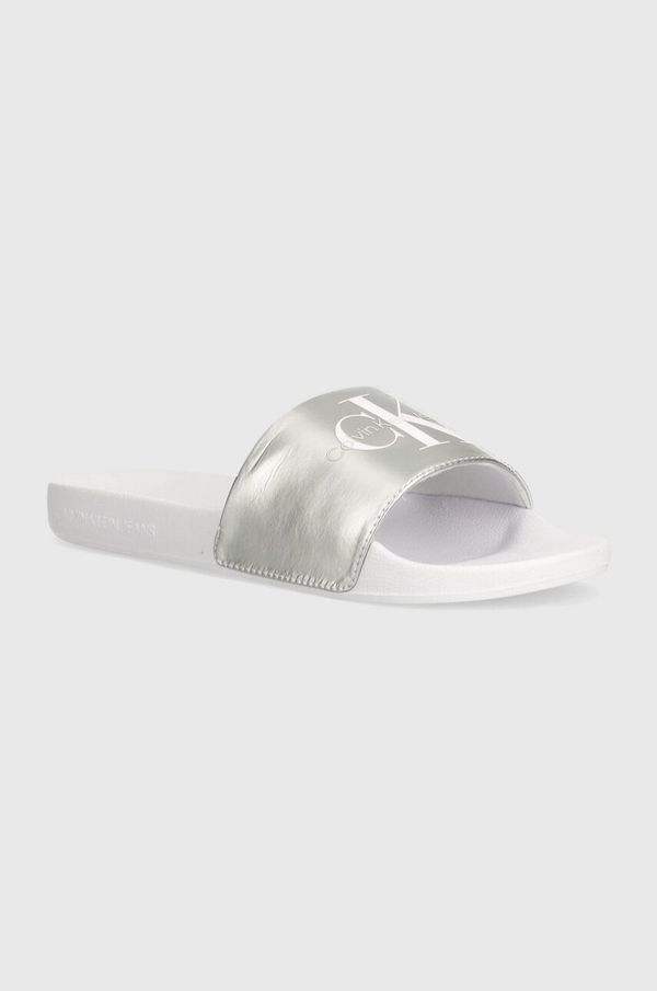 Calvin Klein Jeans Natikači Calvin Klein Jeans SLIDE NY PEARL ženski, črna barva, YW0YW01243