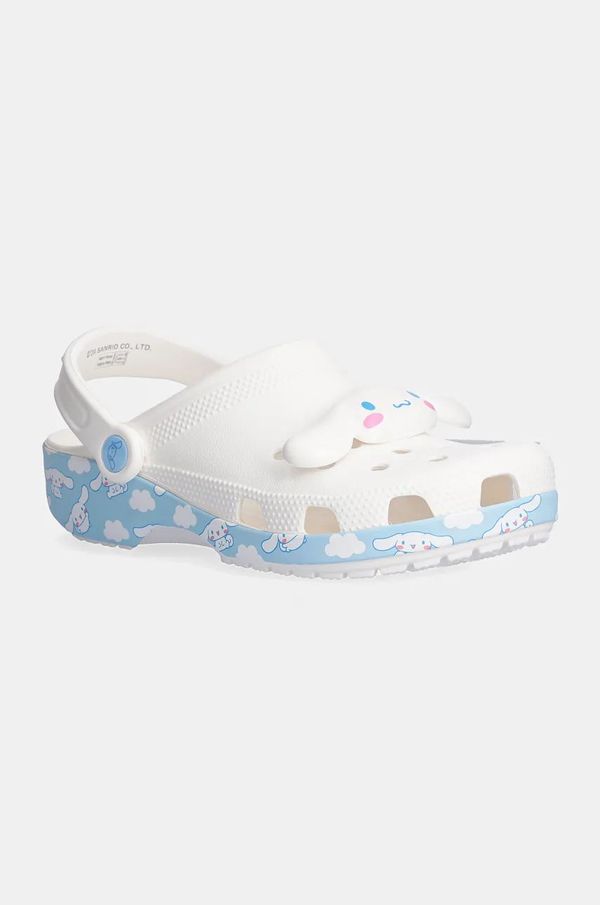 Crocs Natikači Crocs Classic Cinnamoroll Clog ženski, bela barva, 210343