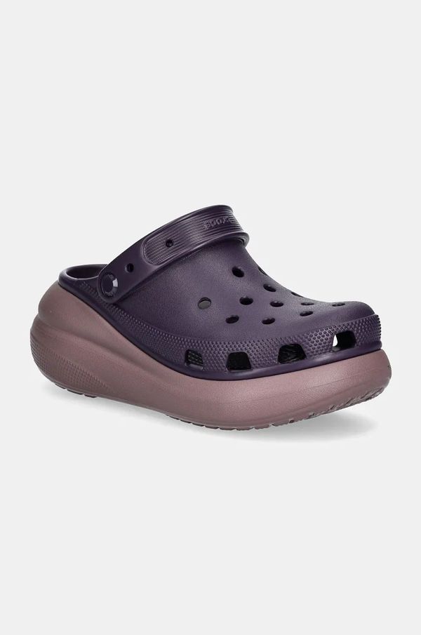 Crocs Natikači Crocs Classic Crush Clog ženski, vijolična barva, 207521