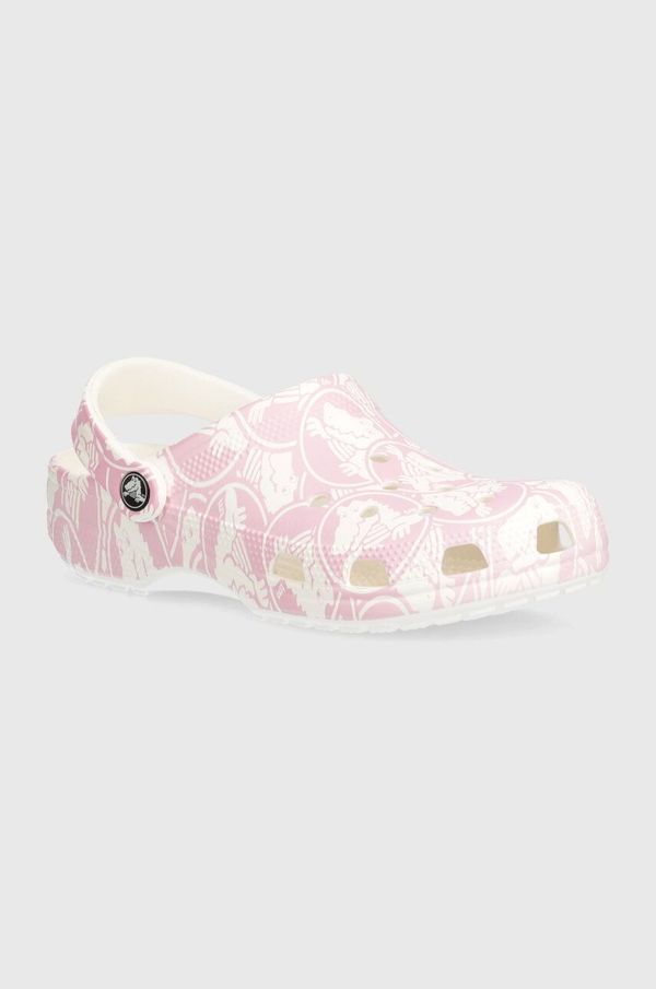 Crocs Natikači Crocs Classic Duke Print Clog ženski, roza barva, 210003