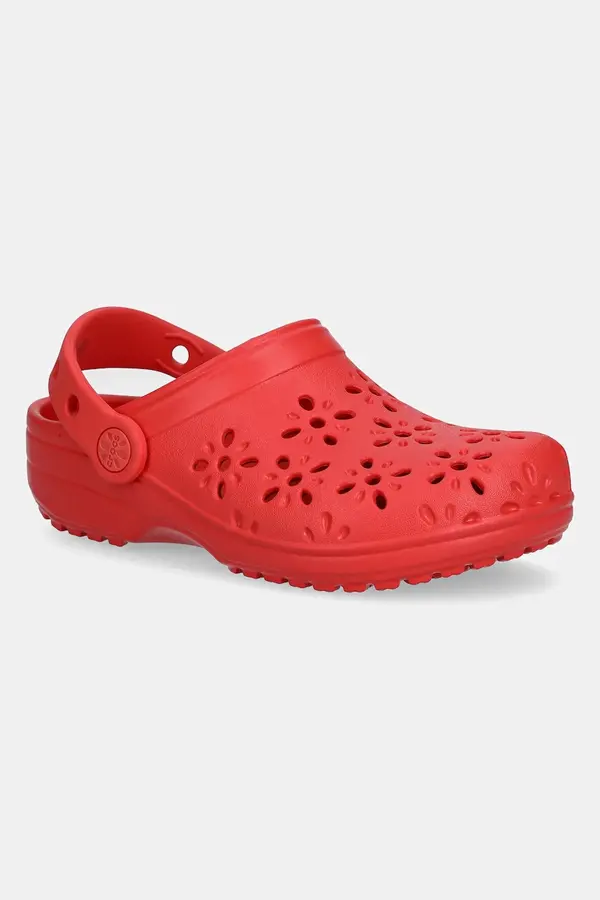 Crocs Natikači Crocs CLASSIC FLORAL CUT OUT CLOG KIDS