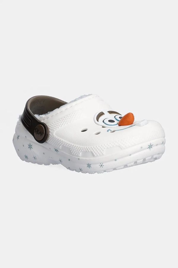 Crocs Natikači Crocs CLASSIC FROZEN OLAF CLOG bela barva, 210236