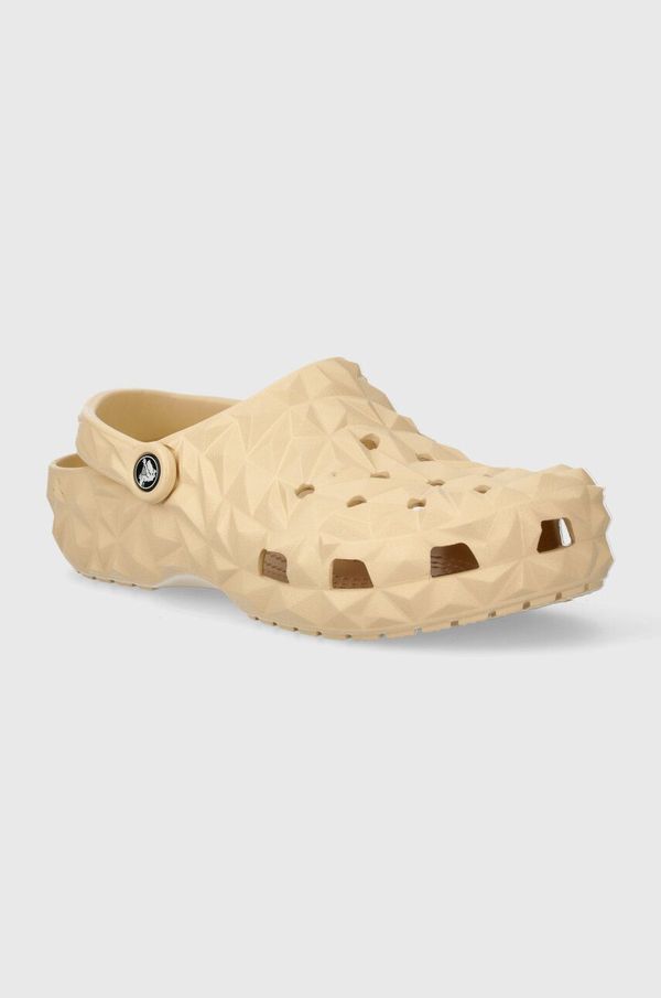 Crocs Natikači Crocs Classic Geometric Clog bež barva, 209563