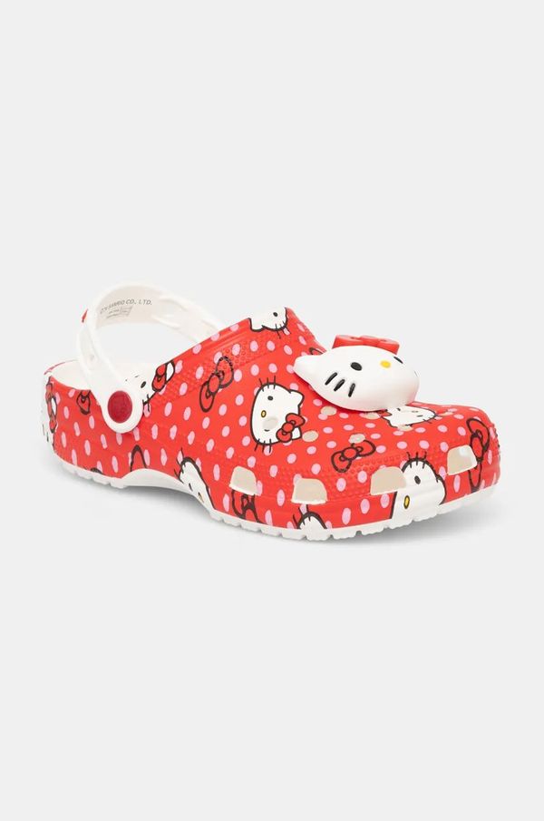 Crocs Natikači Crocs Classic Hello Kitty Red Clog ženski, rdeča barva, 210575