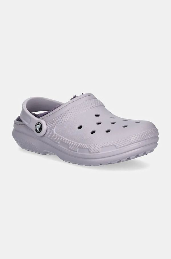 Crocs Natikači Crocs Classic Lined Clog ženski, roza barva, 203591