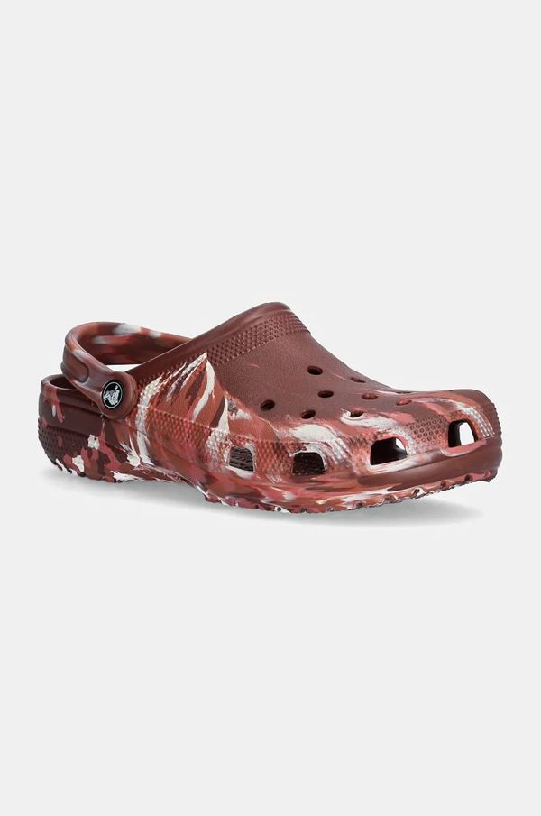 Crocs Natikači Crocs Classic Marbled Clog moški, rjava barva, 206867