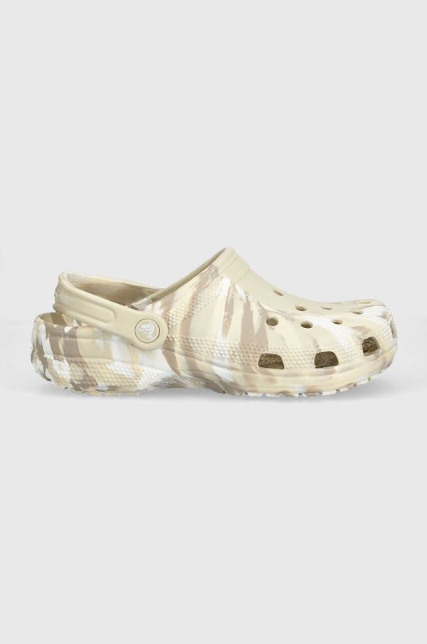 Crocs Natikači Crocs Classic Marbled Clog ženski, bež barva, 206867