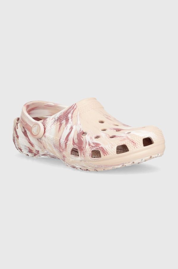 Crocs Natikači Crocs Classic Marbled Clog ženski, roza barva, 206867