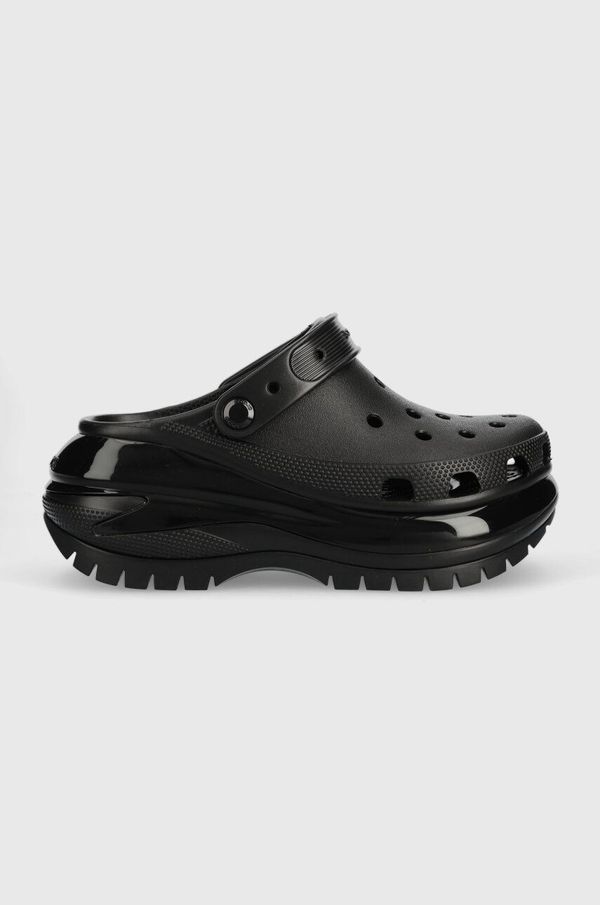 Crocs Natikači Crocs Classic Mega Crush Clog ženski, črna barva, 207988