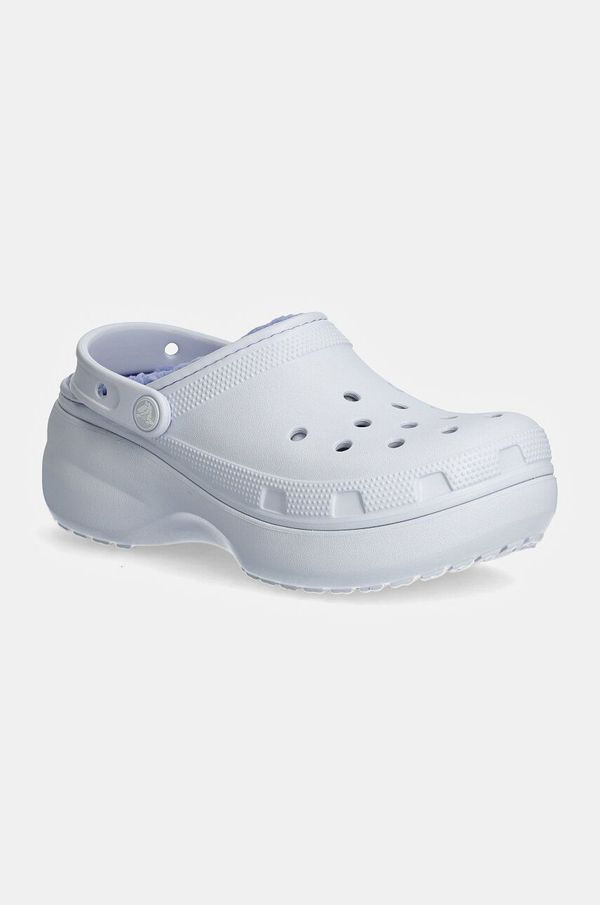 Crocs Natikači Crocs Classic Platform Lined Clog W ženski, vijolična barva, 207938