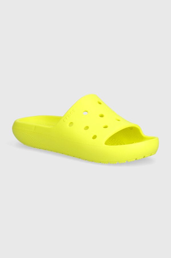 Crocs Natikači Crocs CLASSIC SLIDE V zelena barva