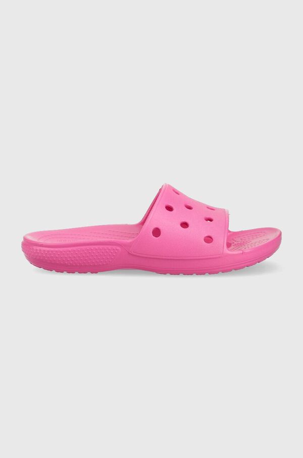 Crocs Natikači Crocs Classic Slide ženski, roza barva