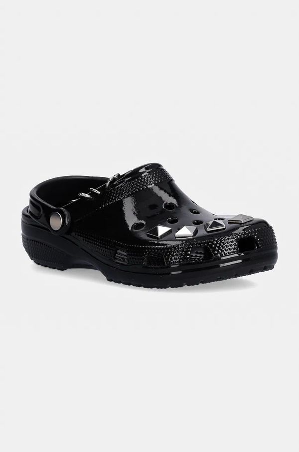 Crocs Natikači Crocs Classic Studded Clog ženski, črna barva, 210390