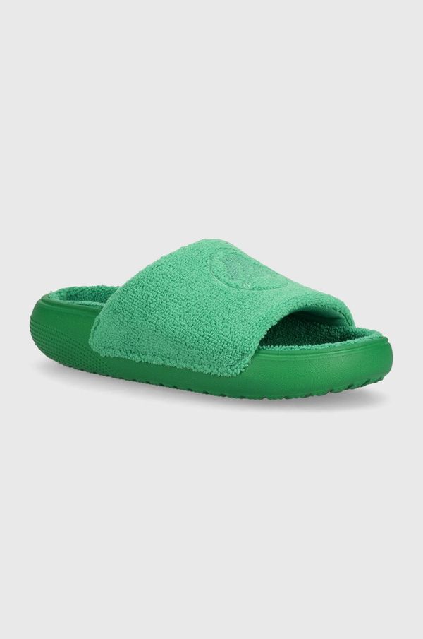 Crocs Natikači Crocs Classic Towel Slide ženski, zelena barva, 209962