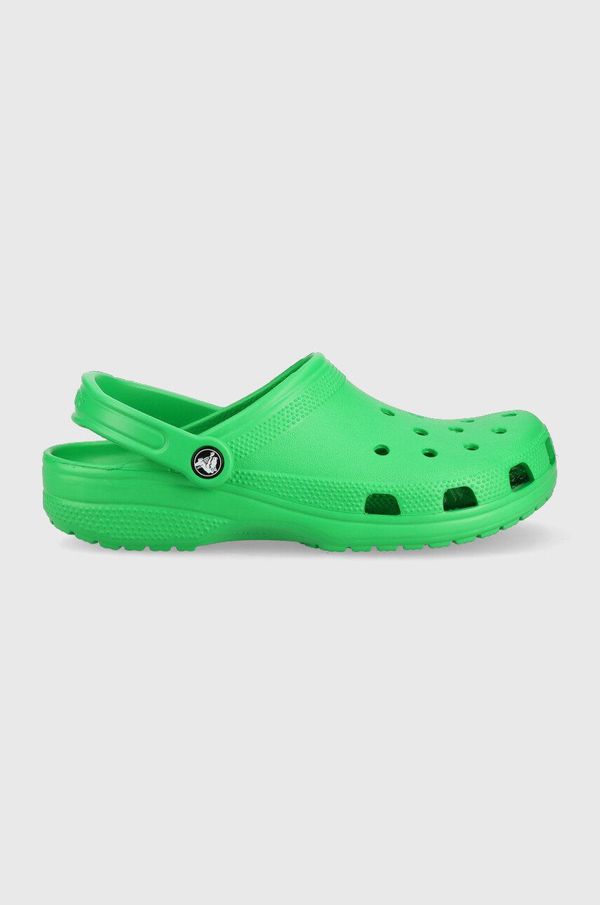 Crocs Natikači Crocs Classic zelena barva