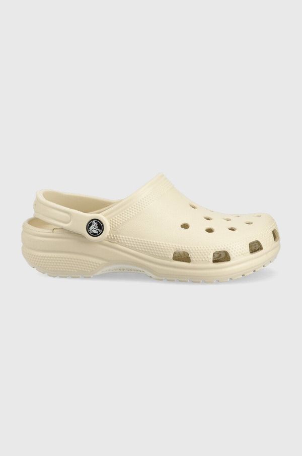 Crocs Natikači Crocs Classic ženski, bež barva