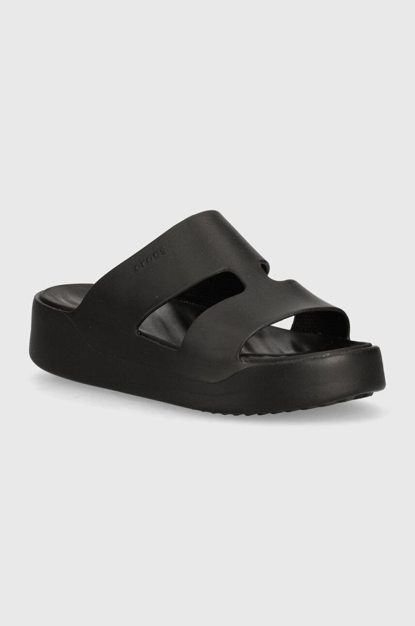 Crocs Natikači Crocs Gataway Platform H - Strap ženski, črna barva, 209409