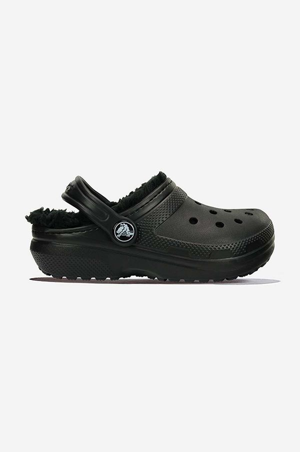 Crocs Natikači Crocs Lined 207010 črna barva