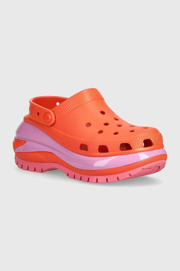 Crocs Natikači Crocs Mega Crush Clog ženski, oranžna barva, 207988