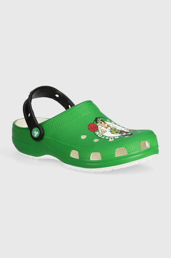 Crocs Natikači Crocs Nba Boston Celtics Classic Clog ženski, zelena barva, 209442