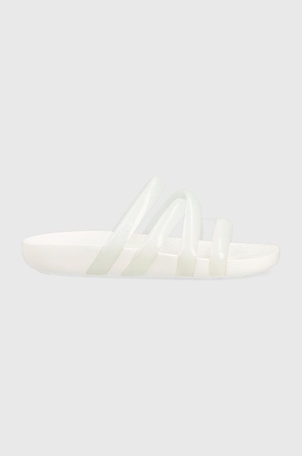 Crocs Natikači Crocs Splash Glossy Strappy Sandal ženski, bela barva, 208537