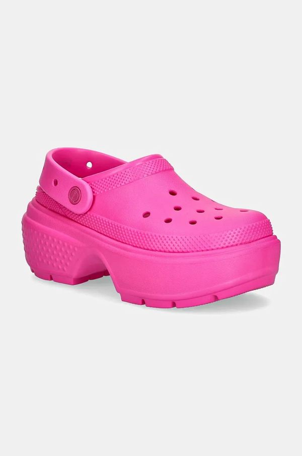 Crocs Natikači Crocs Stomp Clog ženski, roza barva, 209347