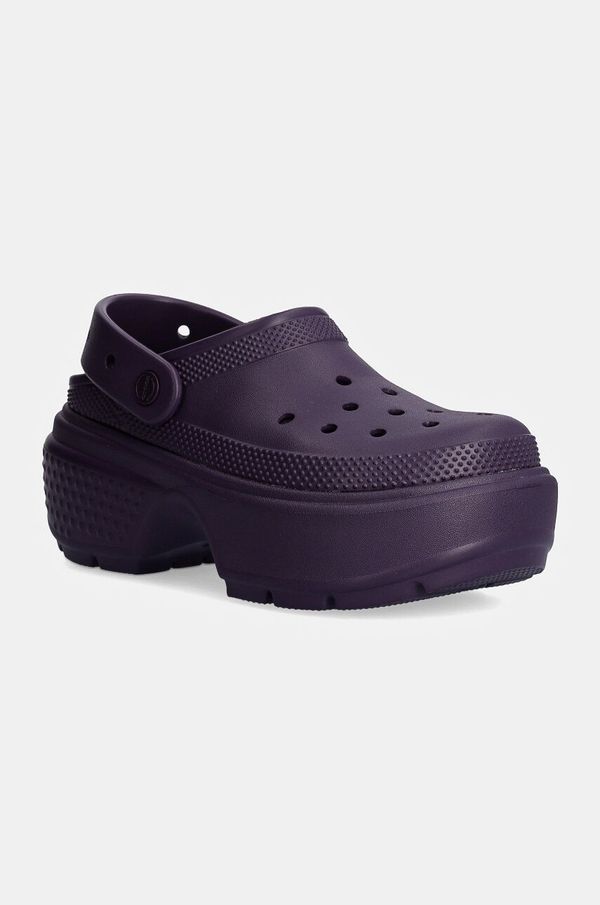 Crocs Natikači Crocs Stomp Clog ženski, vijolična barva, 209347