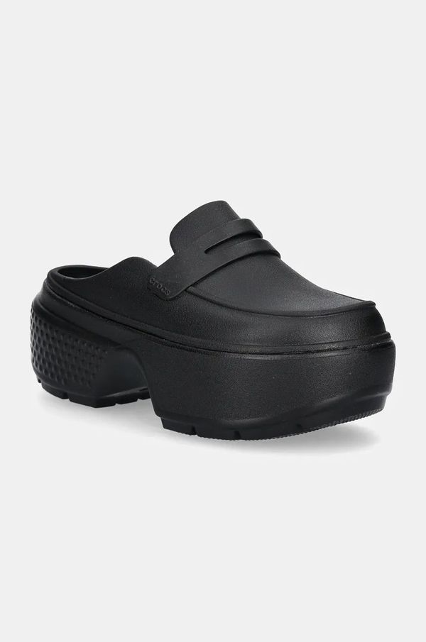 Crocs Natikači Crocs Stomp Loafer Clog ženski, črna barva, 209937