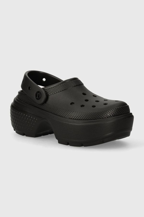 Crocs Natikači Crocs Stomp Slide ženski, črna barva, 209347.001