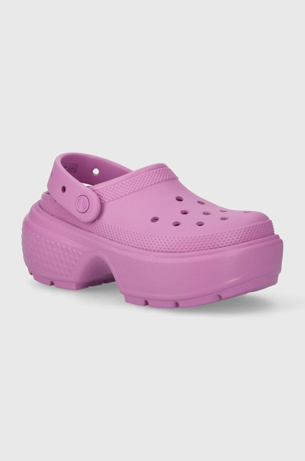 Crocs Natikači Crocs Stomp Slide ženski, vijolična barva,  209347