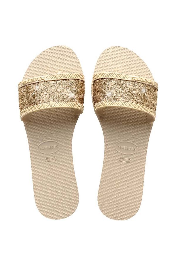 Havaianas Natikači Havaianas YOU ANGRA GLITTER ženski, bež barva, 4148294.0121