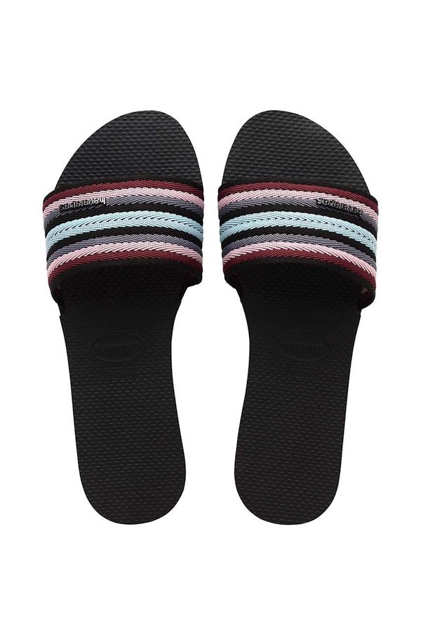 Havaianas Natikači Havaianas YOU MALTA MIX ženski, črna barva, 4147021.0090