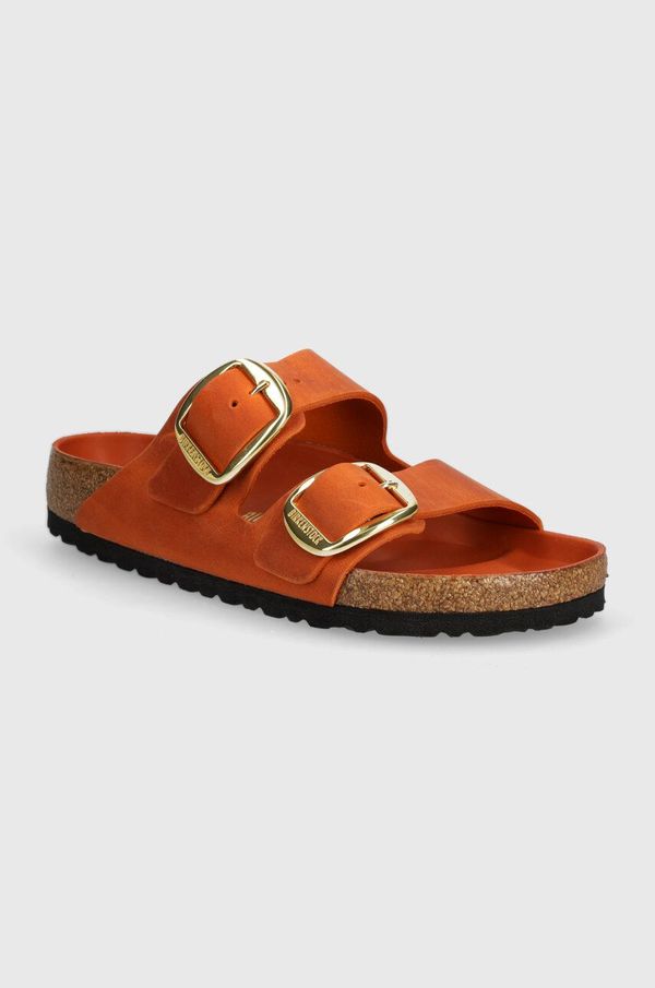 Birkenstock Natikači iz nubuka Birkenstock Arizona Big Buckle oranžna barva, 1026609