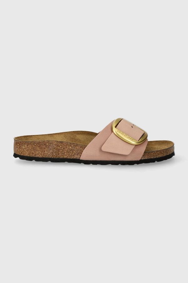 Birkenstock Natikači iz nubuka Birkenstock Madrid Big Buckle roza barva, 1027056