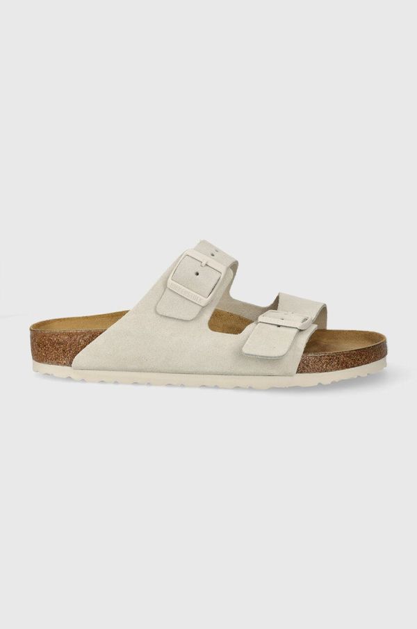Birkenstock Natikači iz semiša Birkenstock Arizona moški, bež barva, 1026817
