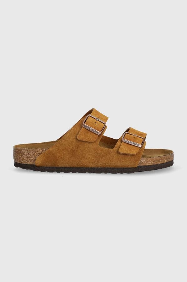 Birkenstock Natikači iz semiša Birkenstock Arizona rjava barva, 1027082