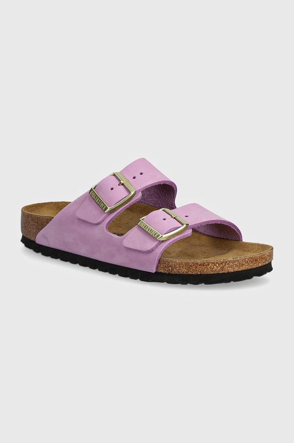 Birkenstock Natikači iz semiša Birkenstock Arizona SFB ženski, vijolična barva, 1028024